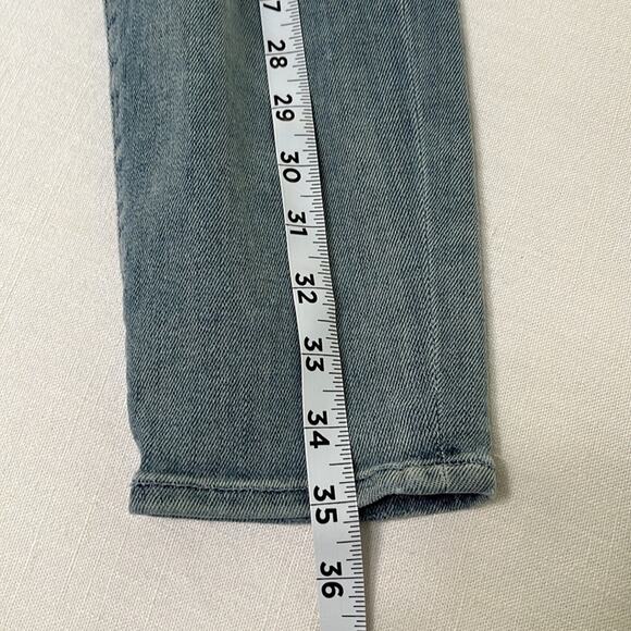 Mother high Waisted Looker Crop Denim Jeans In Chatterbox Embroidered Size 28 - Picture 14 of 15